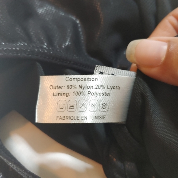 Elite Model One Piece Metallic Like Bathing Suit Size FR-42 EUR - 40 - Picture 10 of 10